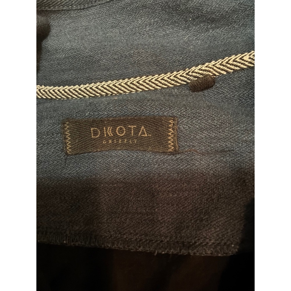 Dakota Grizzly Mens Quarter Zip Pullover Fleece Sweater Navy Blue Heather Medium - Picture 2 of 6